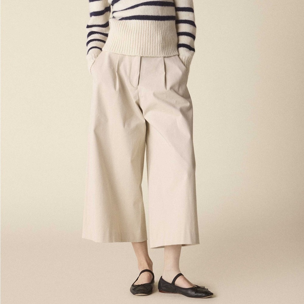 St Roche High Waisted Cropped Cordell Pants in "Pearl" NWT!